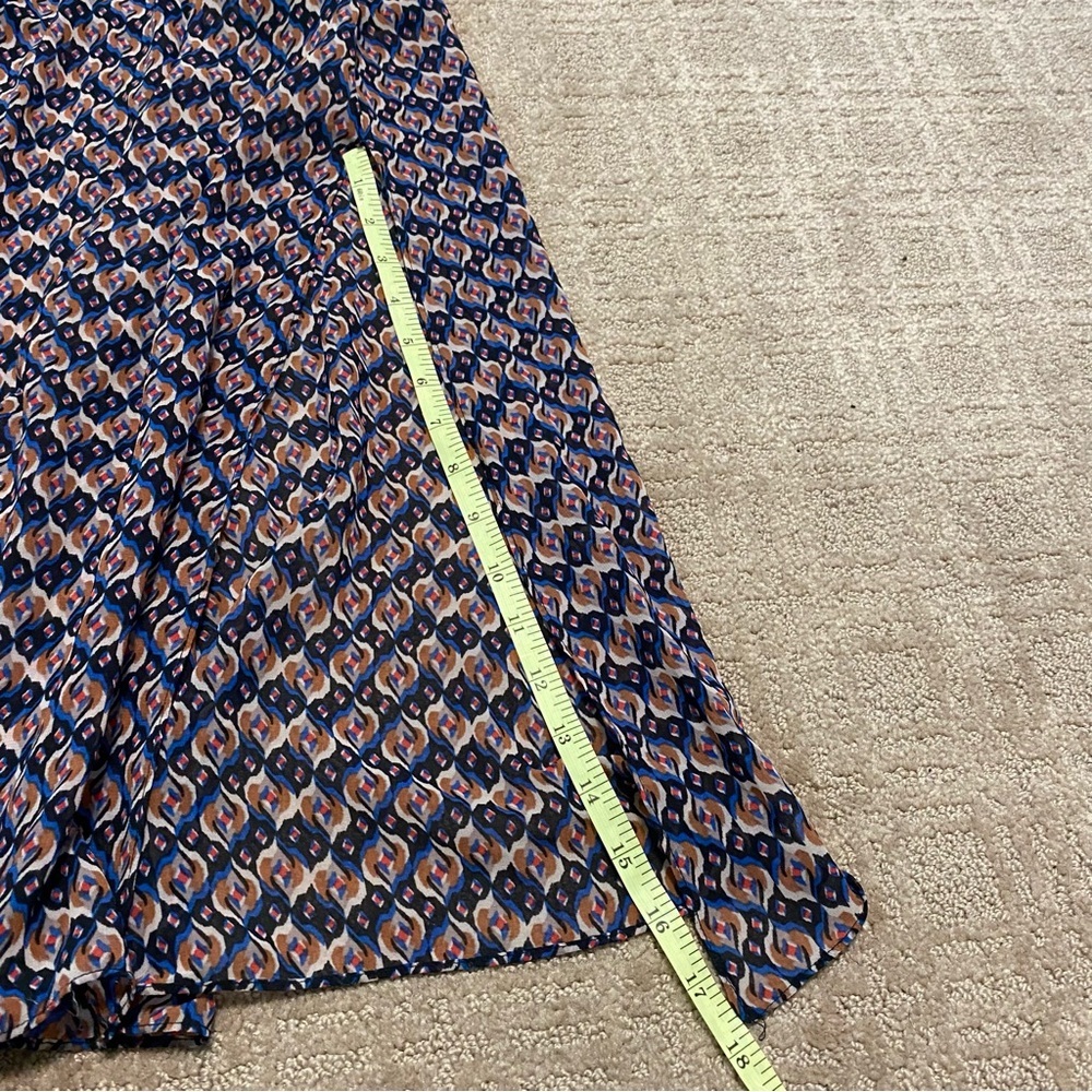 Zara Geometric Print Chiffon Maxi Dress ~ Size XS - Picture 14 of 16